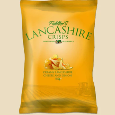 Fiddler's Lancashire Crisps- Creamy Lancashire Cheese And Onion